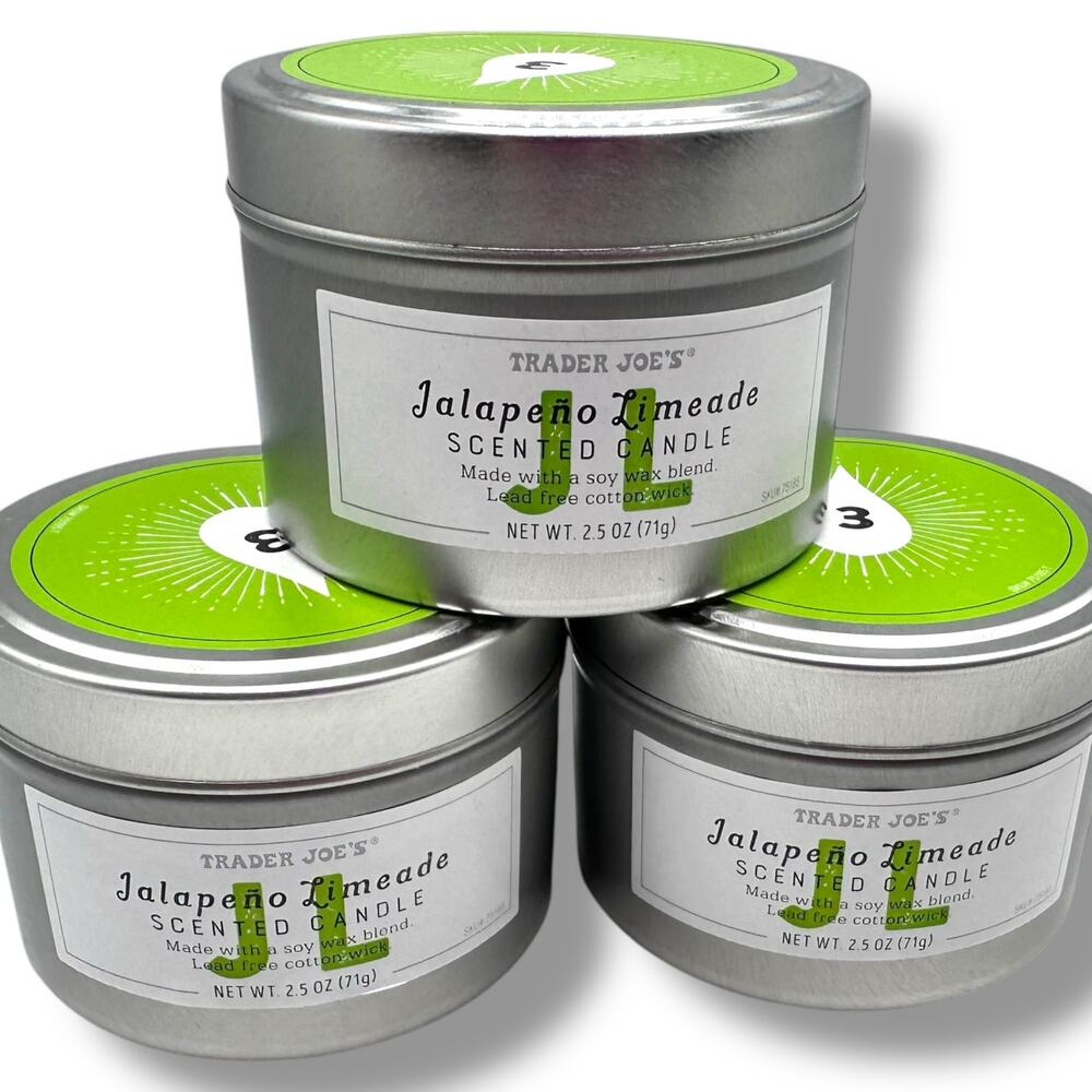 NEW 2024 Trader Joe's jalapeño limeade Candles x3